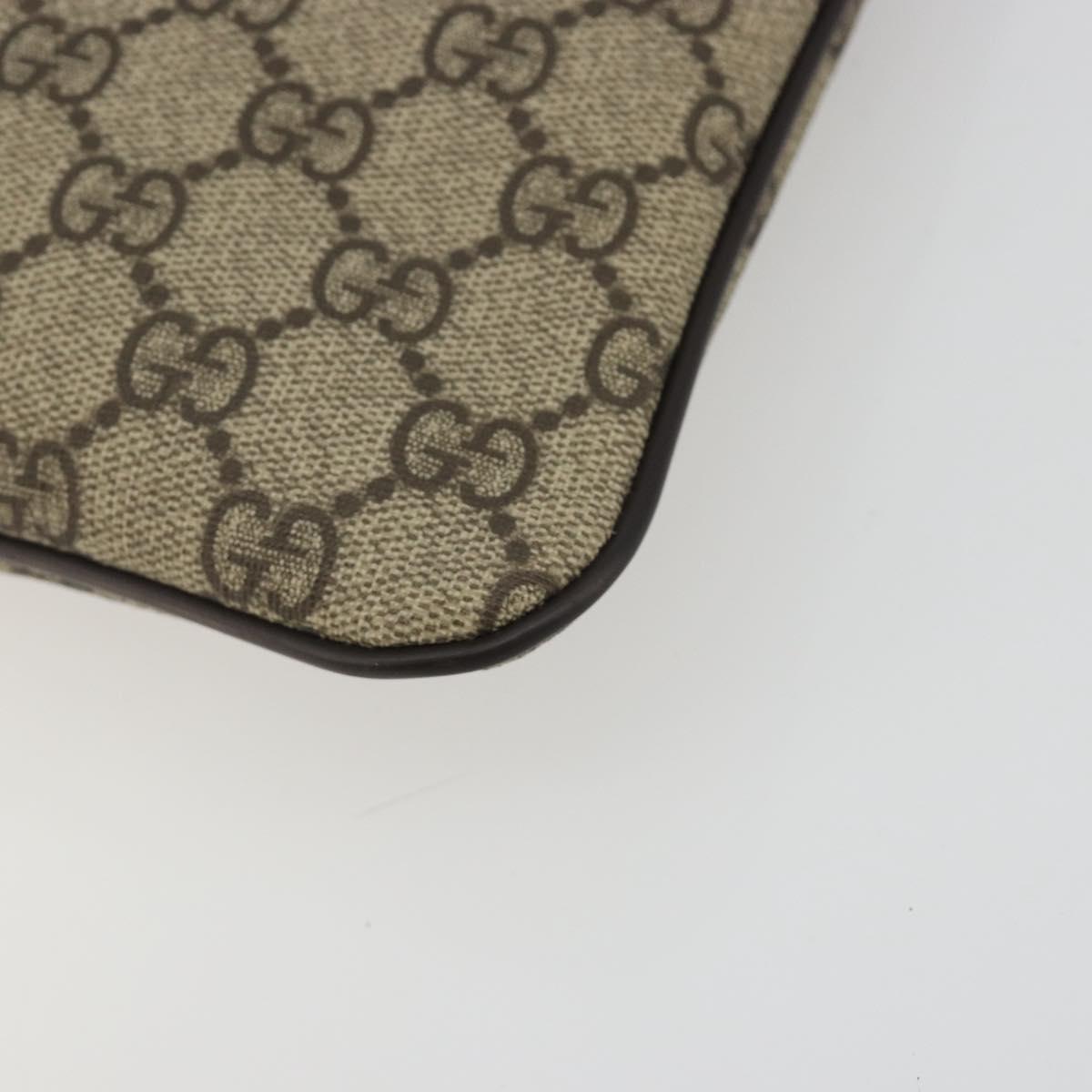 GUCCI GG Supreme Shoulder Bag PVC Beige Gold 201538 Auth 190295A