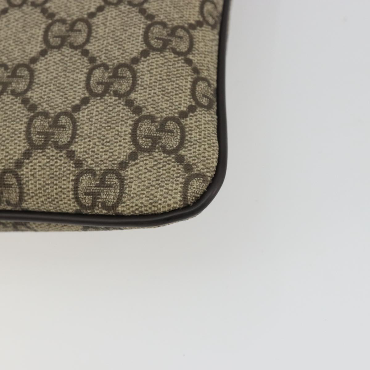 GUCCI GG Supreme Shoulder Bag PVC Beige Gold 201538 Auth 190295A