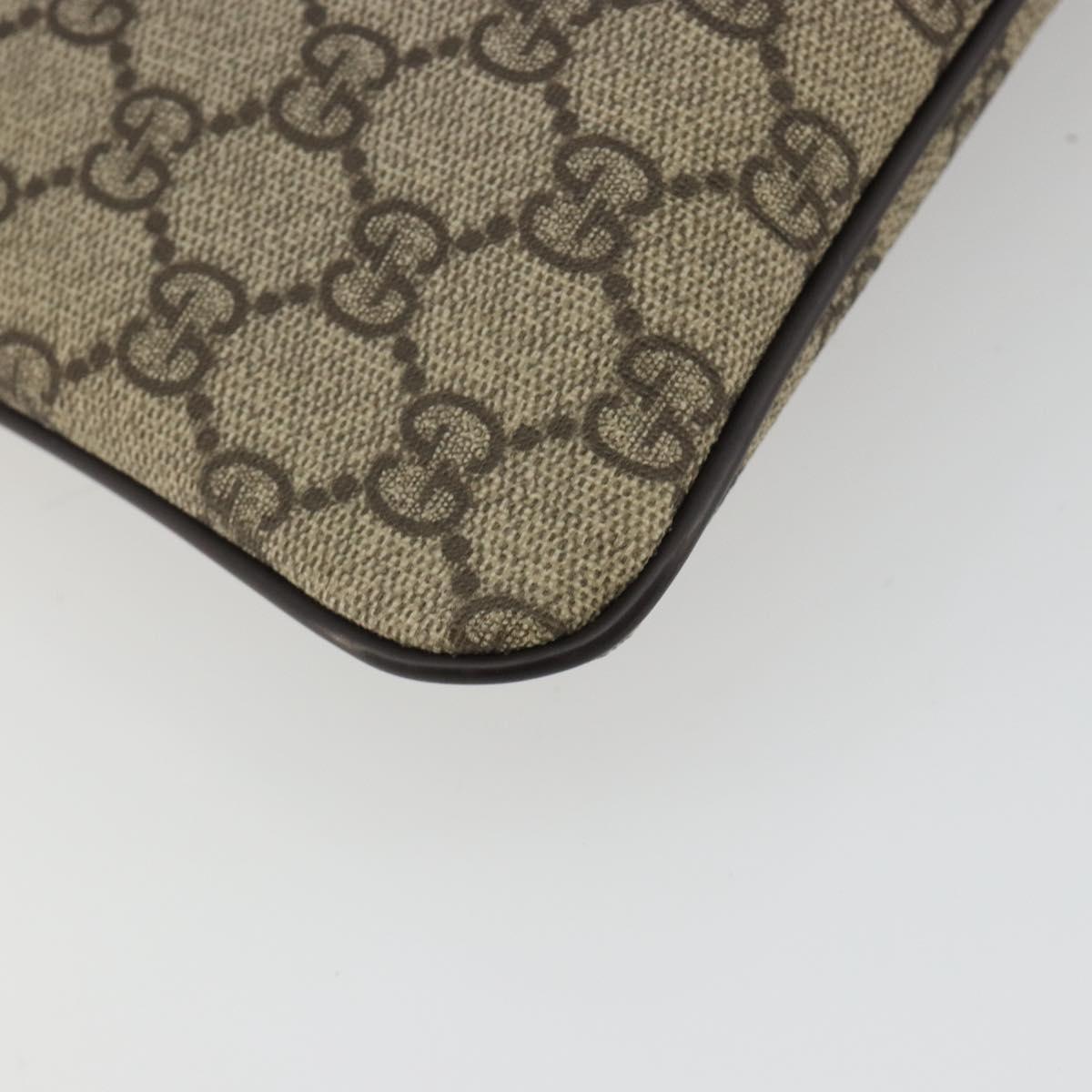 GUCCI GG Supreme Shoulder Bag PVC Beige Gold 201538 Auth 190295A