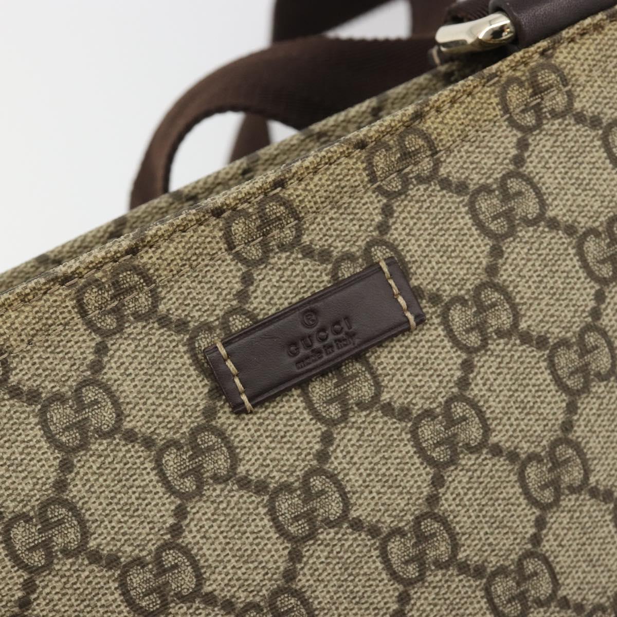 GUCCI GG Supreme Shoulder Bag PVC Beige Gold 201538 Auth 190295A