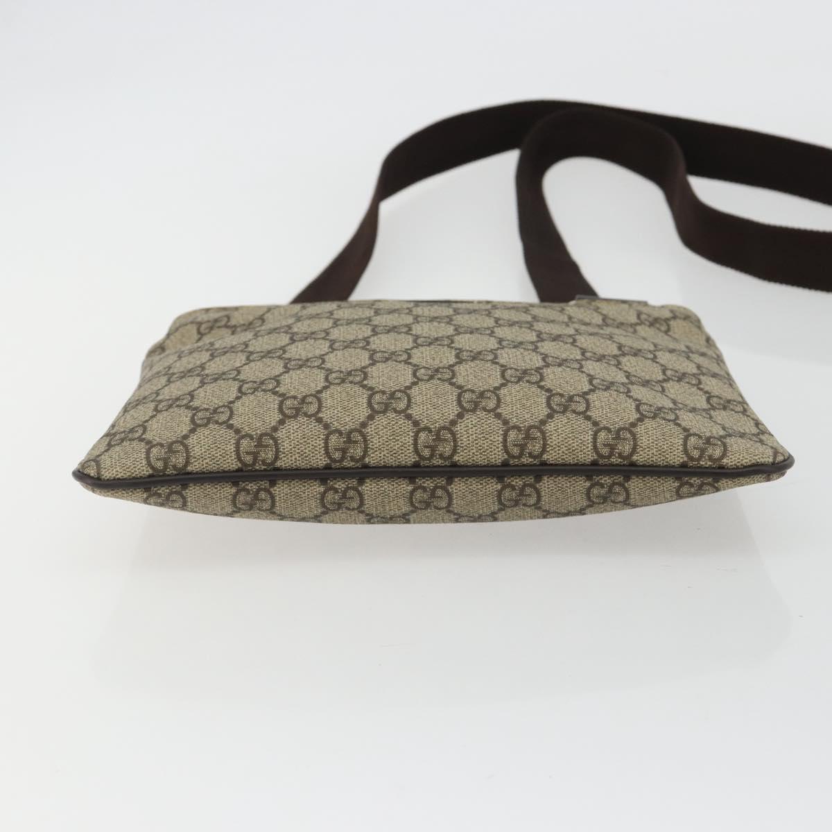 GUCCI GG Supreme Shoulder Bag PVC Beige Gold 201538 Auth 190295A