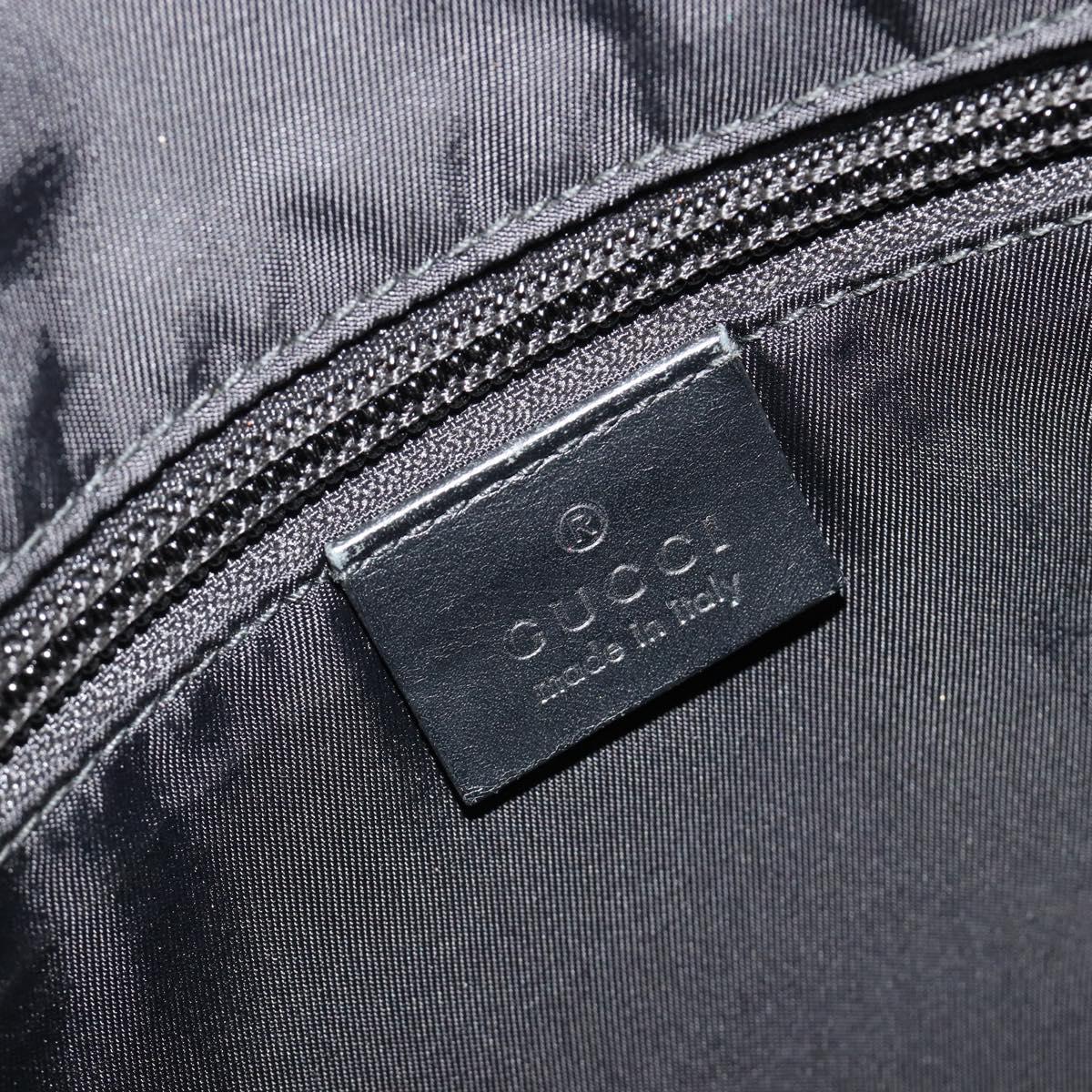 GUCCI GG Supreme Shoulder Bag PVC Black Silver 322279 Auth 190302
