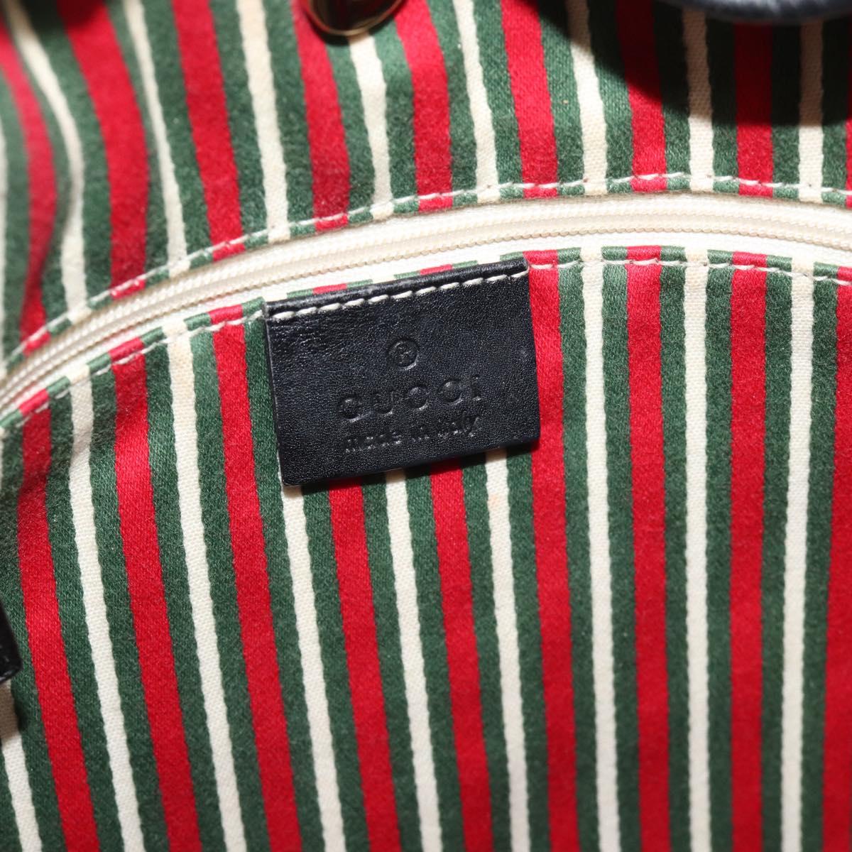 GUCCI GG Canvas Shoulder Bag Black Gold 169947 Auth 190317A