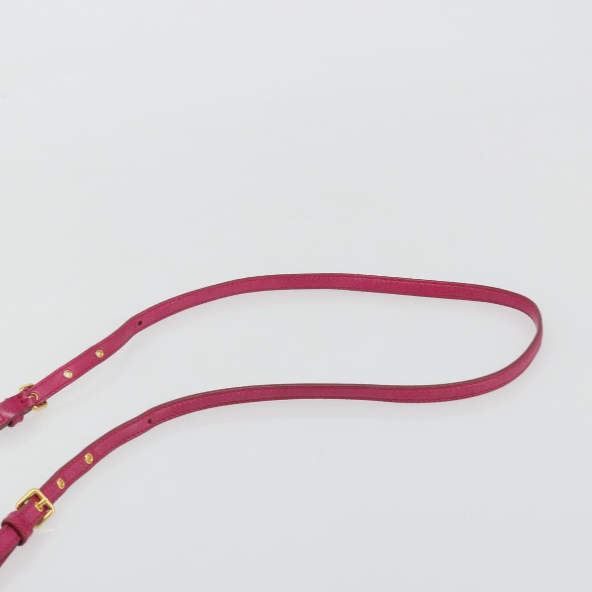 Miu Miu Matelasse Shoulder Bag Leather Pink Gold Auth 190334A