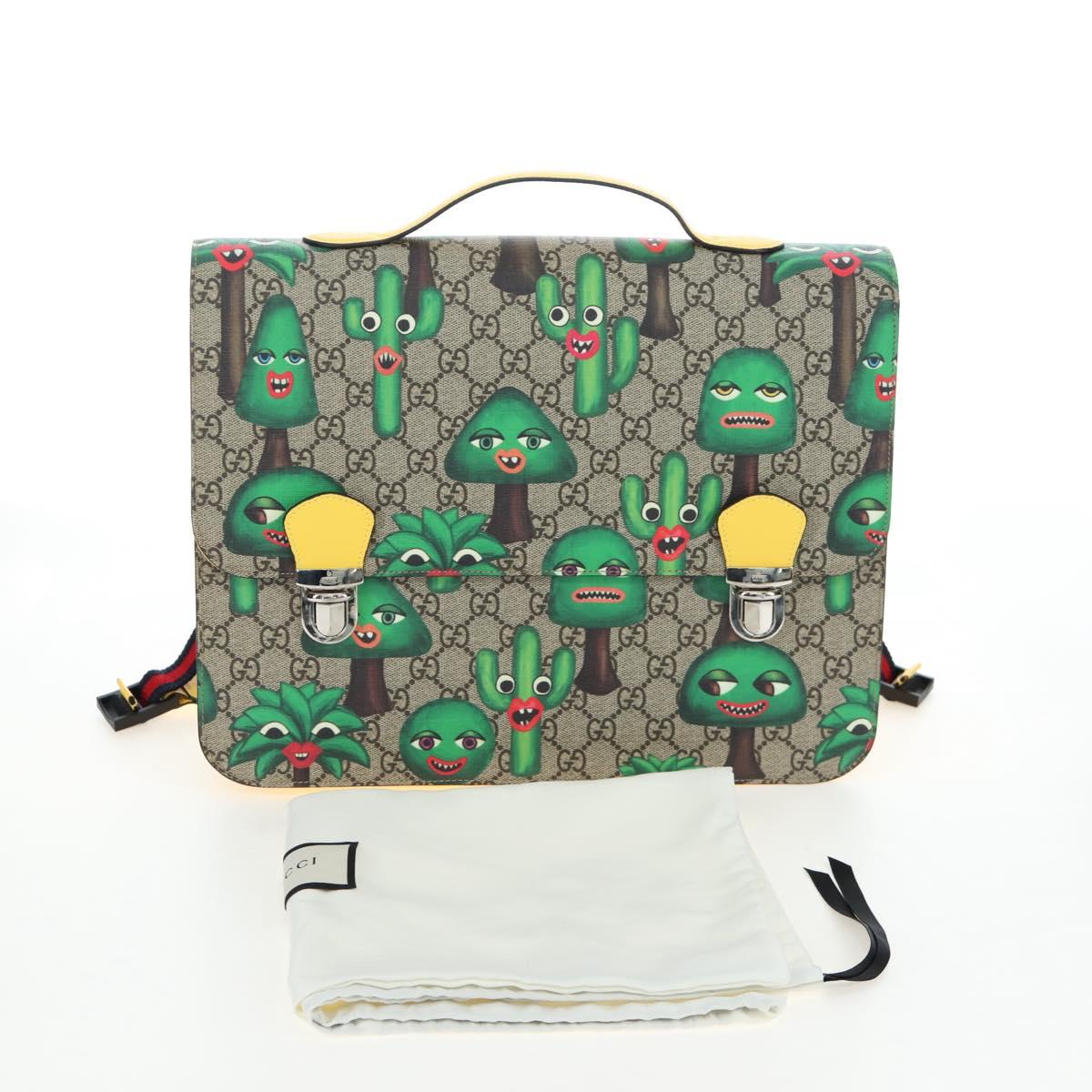 GUCCI GG Supreme Children's Sherry Line Backpack PVC Beige 410791 Auth 190338SAM