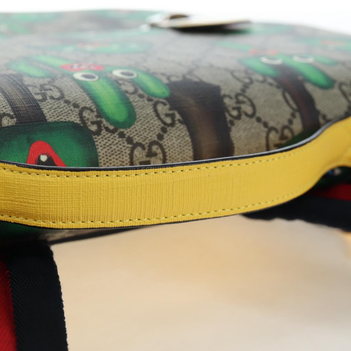 GUCCI GG Supreme Children's Sherry Line Backpack PVC Beige 410791 Auth 190338SAM