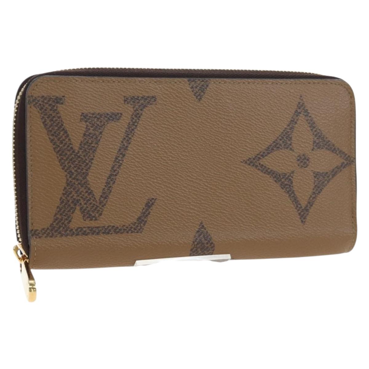 LOUIS VUITTON Monogram Giant Reverse Zippy Long Wallet M69353 LV Auth 190341M