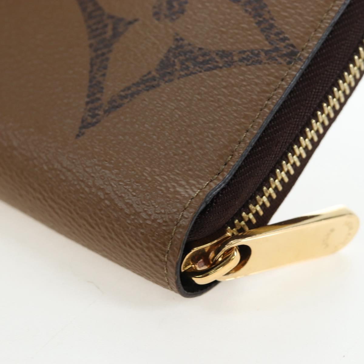 LOUIS VUITTON Monogram Giant Reverse Zippy Long Wallet M69353 LV Auth 190341M