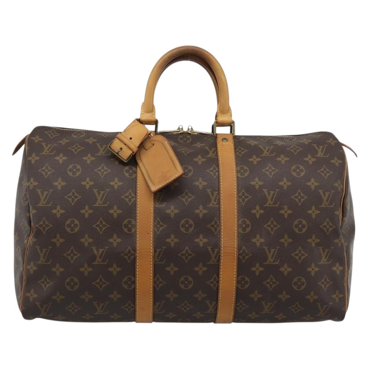 LOUIS VUITTON Monogram Keepall 45 Boston Bag M41428 LV Auth 190343A