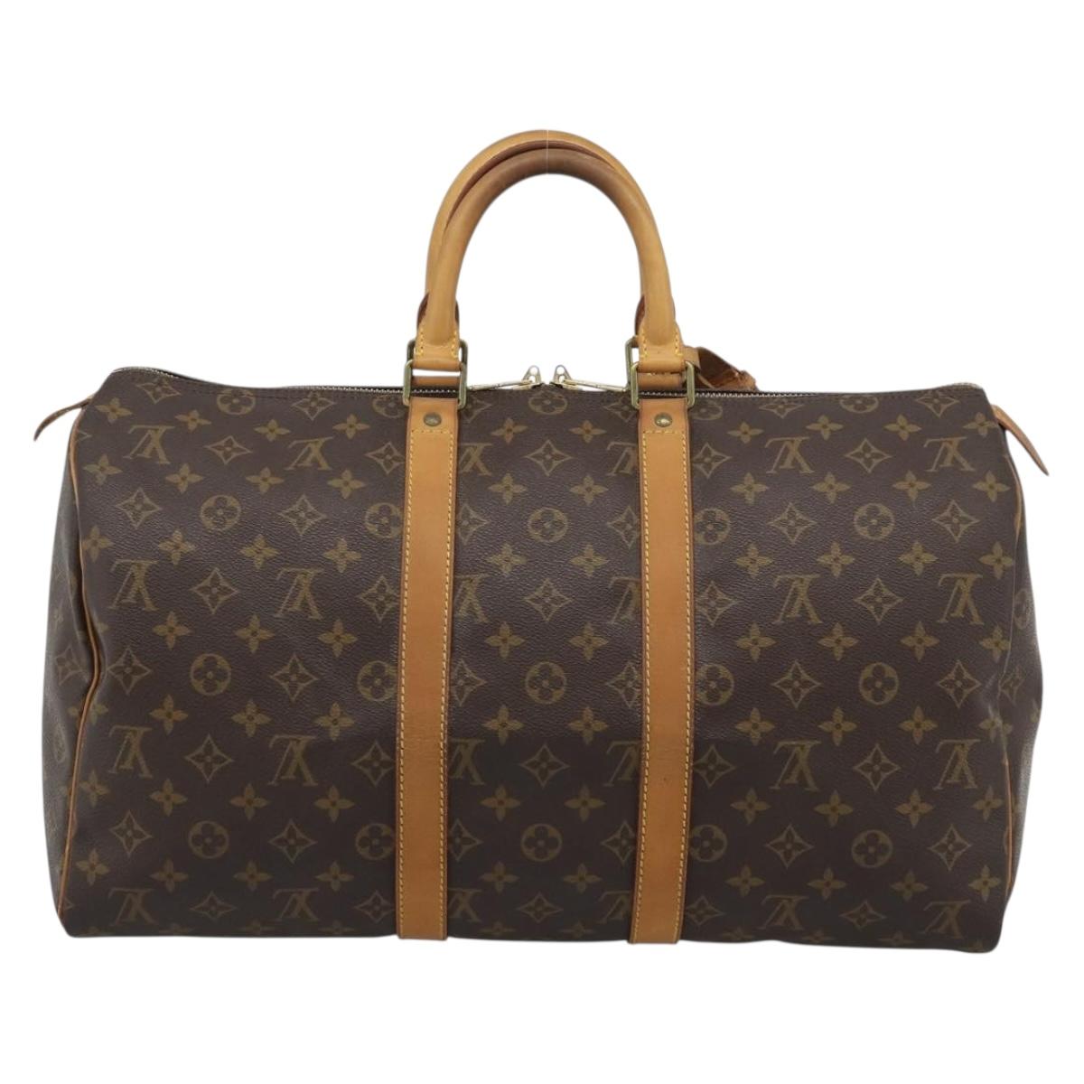 LOUIS VUITTON Monogram Keepall 45 Boston Bag M41428 LV Auth 190343A