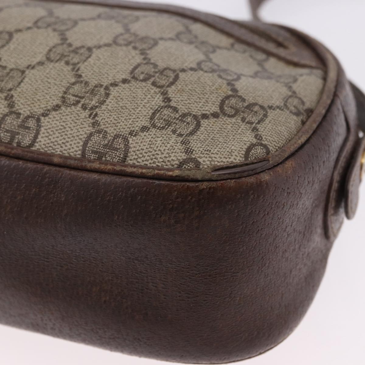 GUCCI GG Supreme Shoulder Bag PVC Beige Gold 001 067 1283 Auth 190345