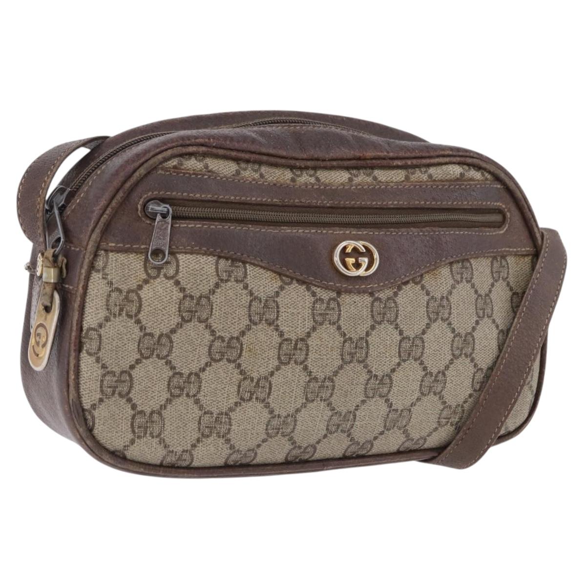 GUCCI GG Supreme Shoulder Bag PVC Beige Gold 001 067 1283 Auth 190345