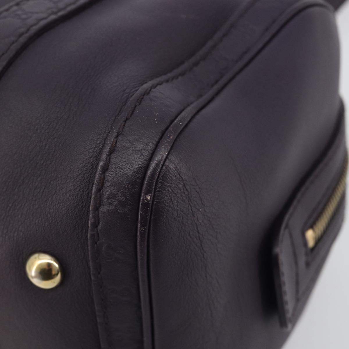 GUCCI GG Canvas Guccissima Boston Bag Leather Purple Gold 269876 Auth 190349A