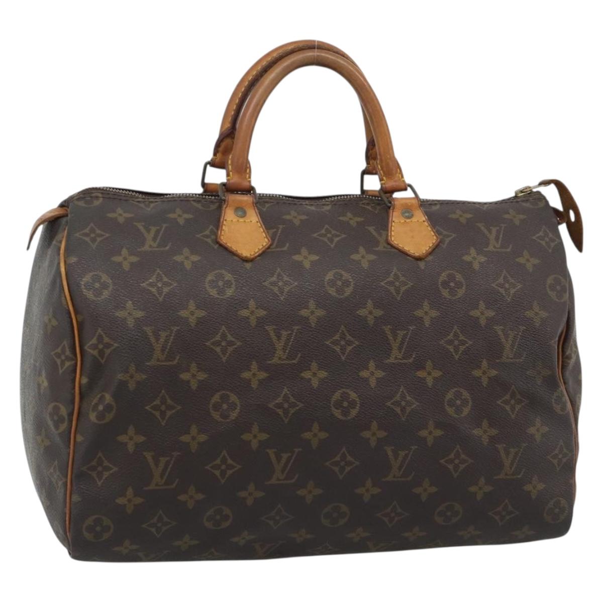 LOUIS VUITTON Monogram Speedy 35 Hand Bag M41524 LV Auth 190354