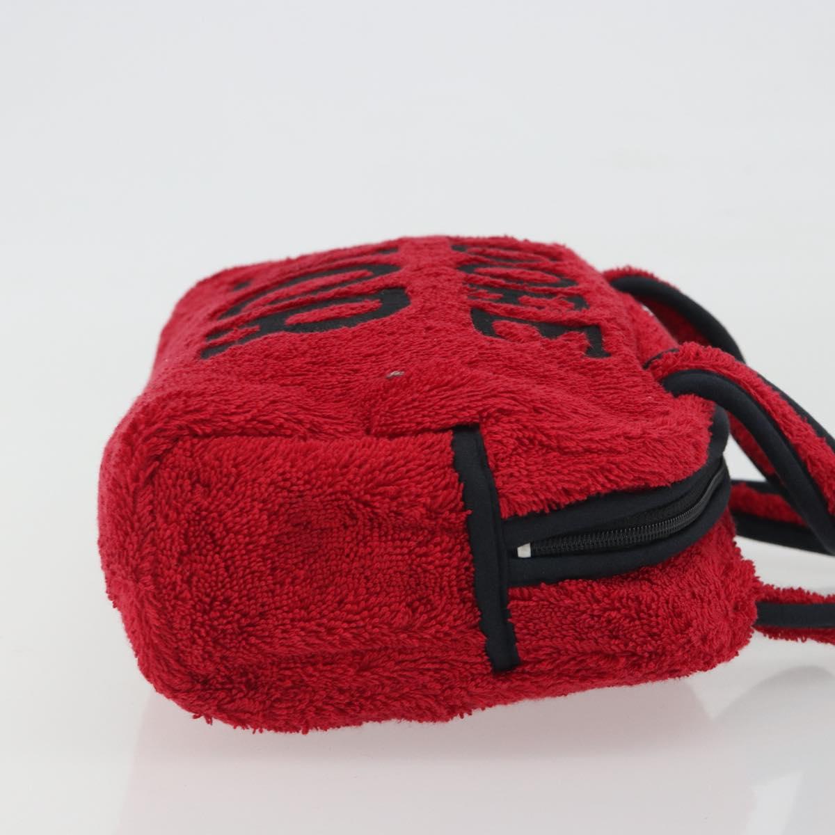 Christian Dior Hand Bag Pile Red Auth 190355A