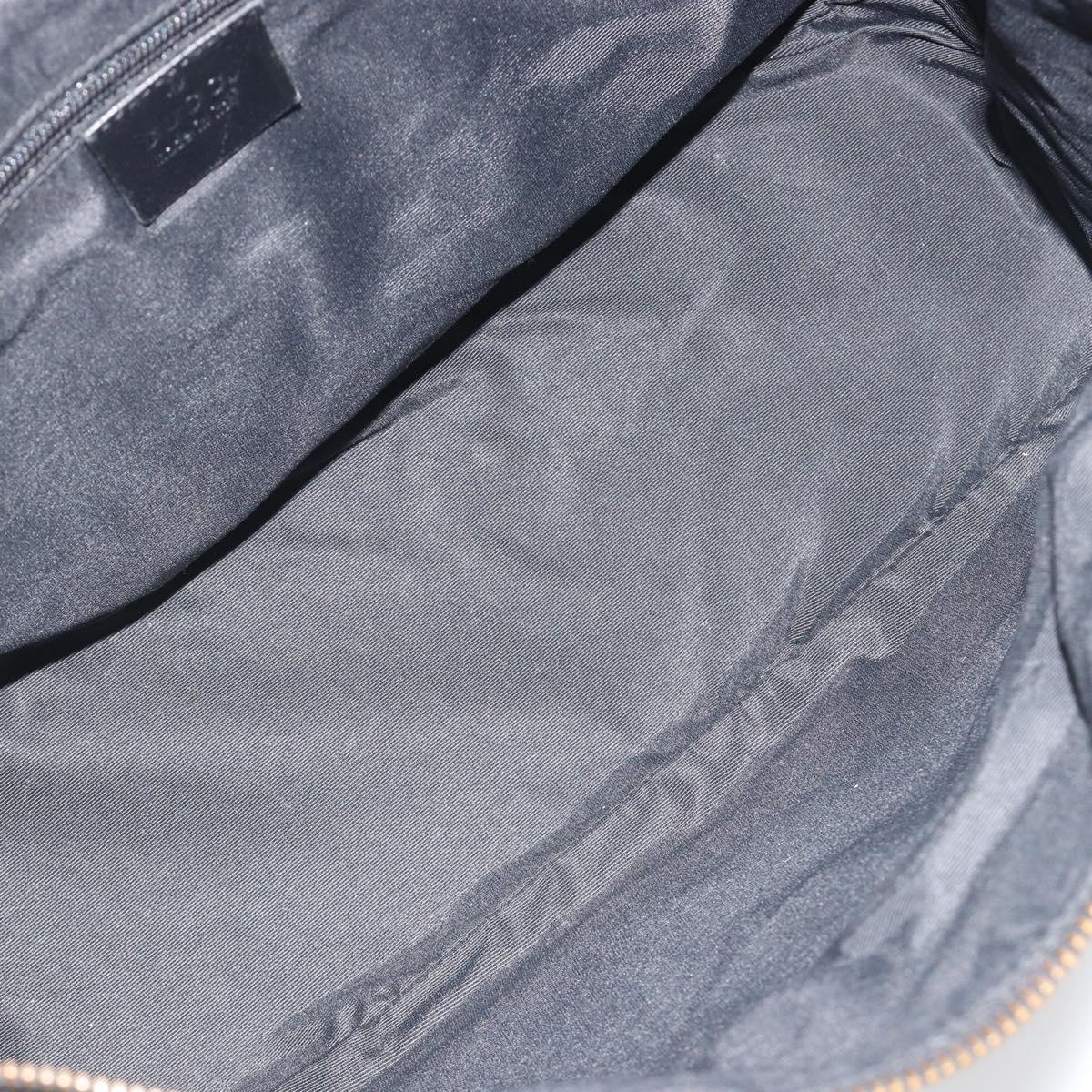 GUCCI GG Canvas Hand Bag Black Gold 92734 Auth 190358A