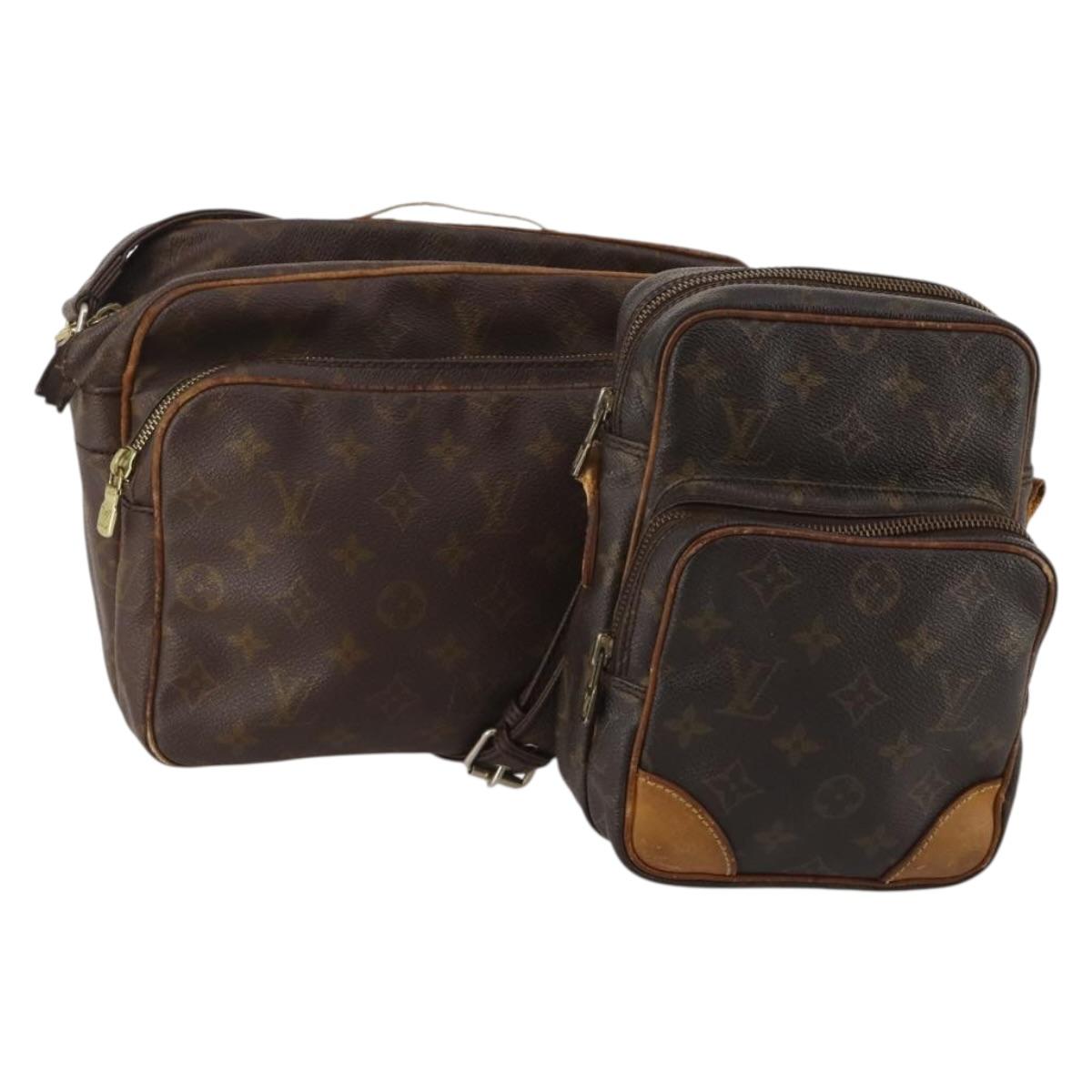 LOUIS VUITTON Monogram Shoulder Bag 2 Set LV Auth 190370