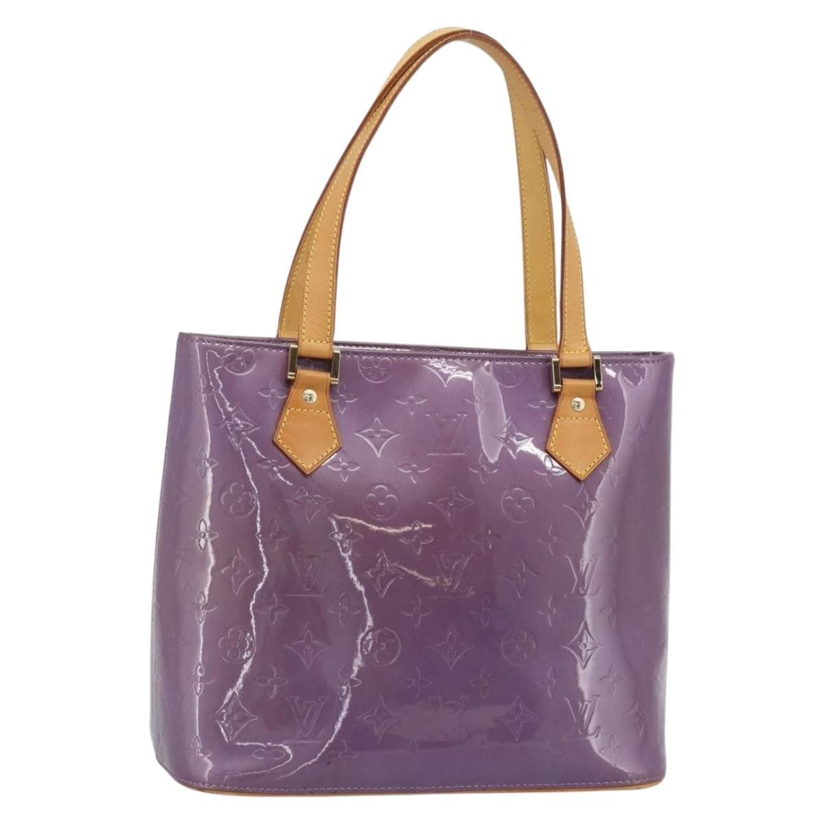 LOUIS VUITTON Monogram Vernis Houston Hand Bag Purple Viole M91093 Auth 190380A