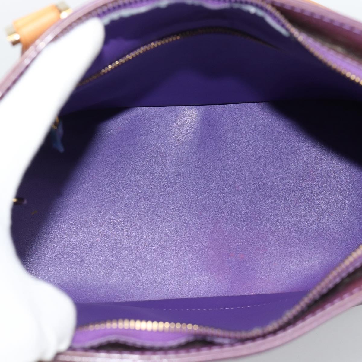 LOUIS VUITTON Monogram Vernis Houston Hand Bag Purple Viole M91093 Auth 190380A