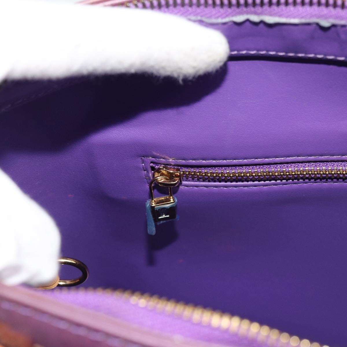 LOUIS VUITTON Monogram Vernis Houston Hand Bag Purple Viole M91093 Auth 190380A