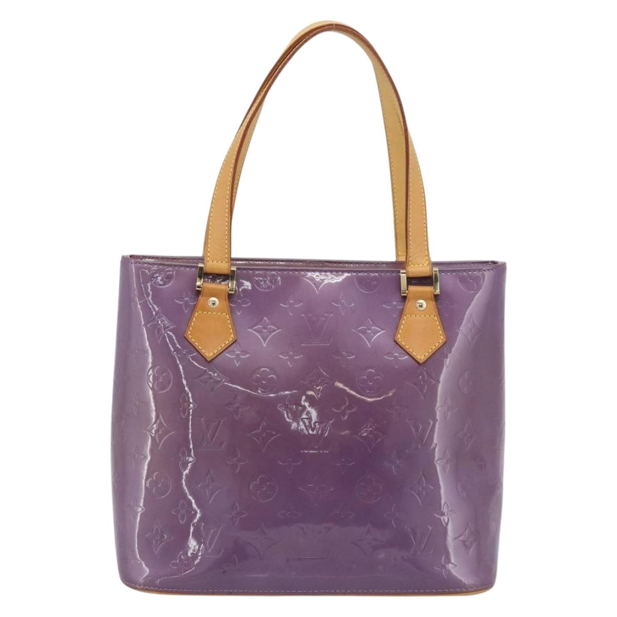 LOUIS VUITTON Monogram Vernis Houston Hand Bag Purple Viole M91093 Auth 190380A