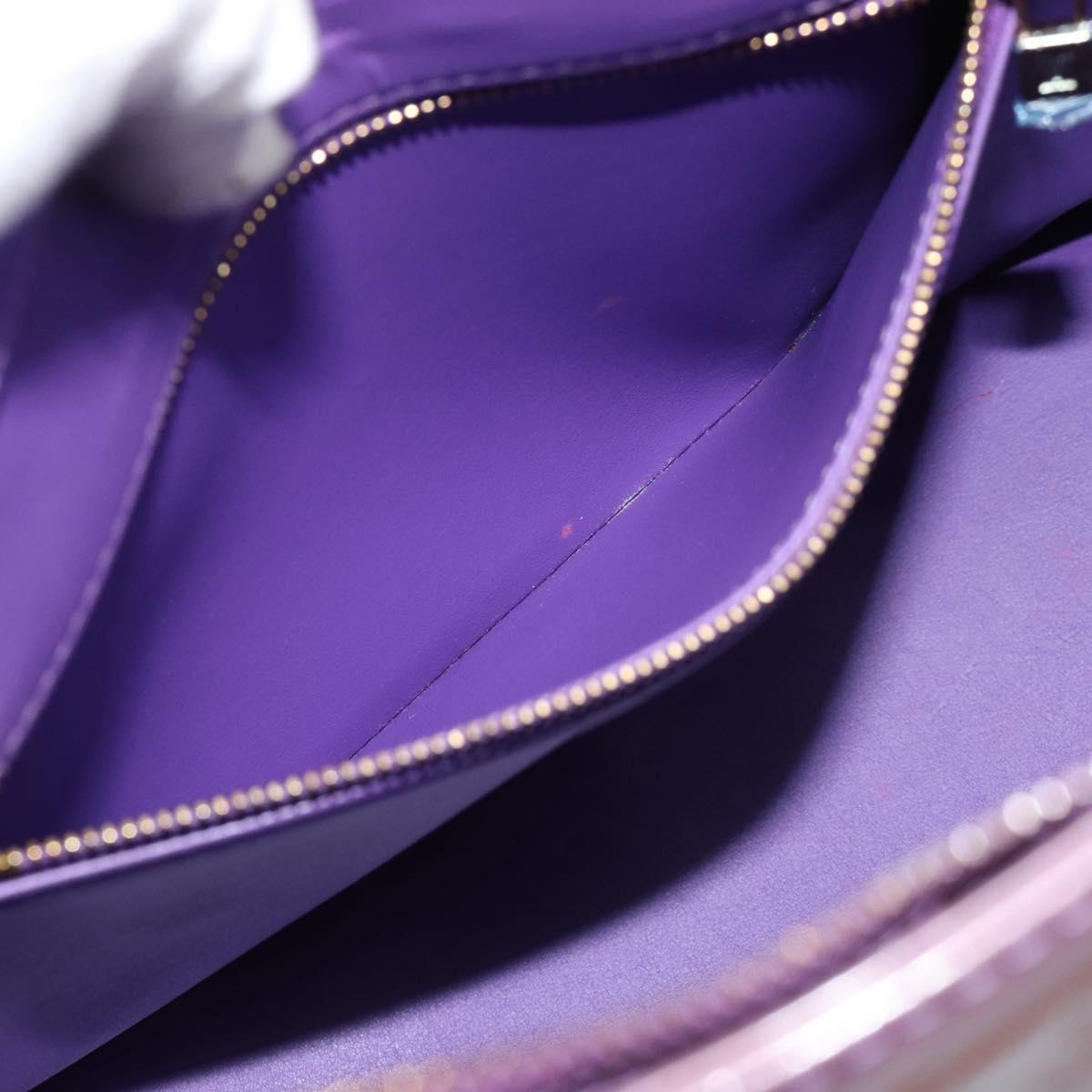 LOUIS VUITTON Monogram Vernis Houston Hand Bag Purple Viole M91093 Auth 190380A