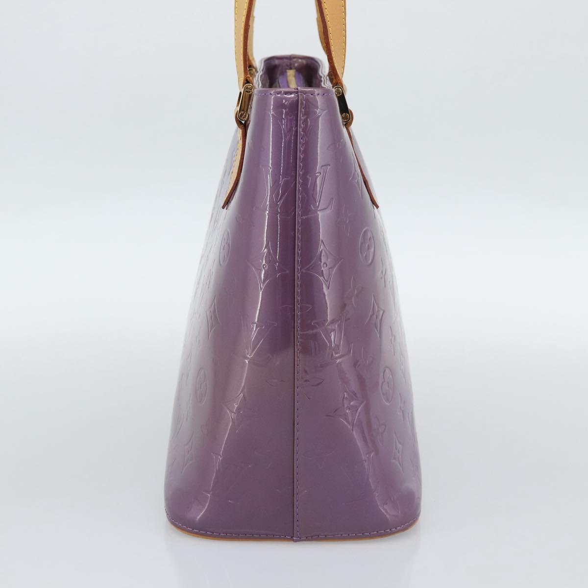 LOUIS VUITTON Monogram Vernis Houston Hand Bag Purple Viole M91093 Auth 190380A