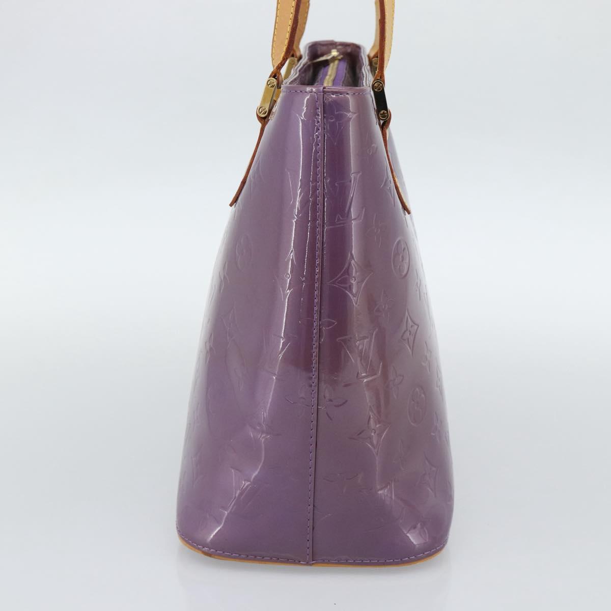 LOUIS VUITTON Monogram Vernis Houston Hand Bag Purple Viole M91093 Auth 190380A