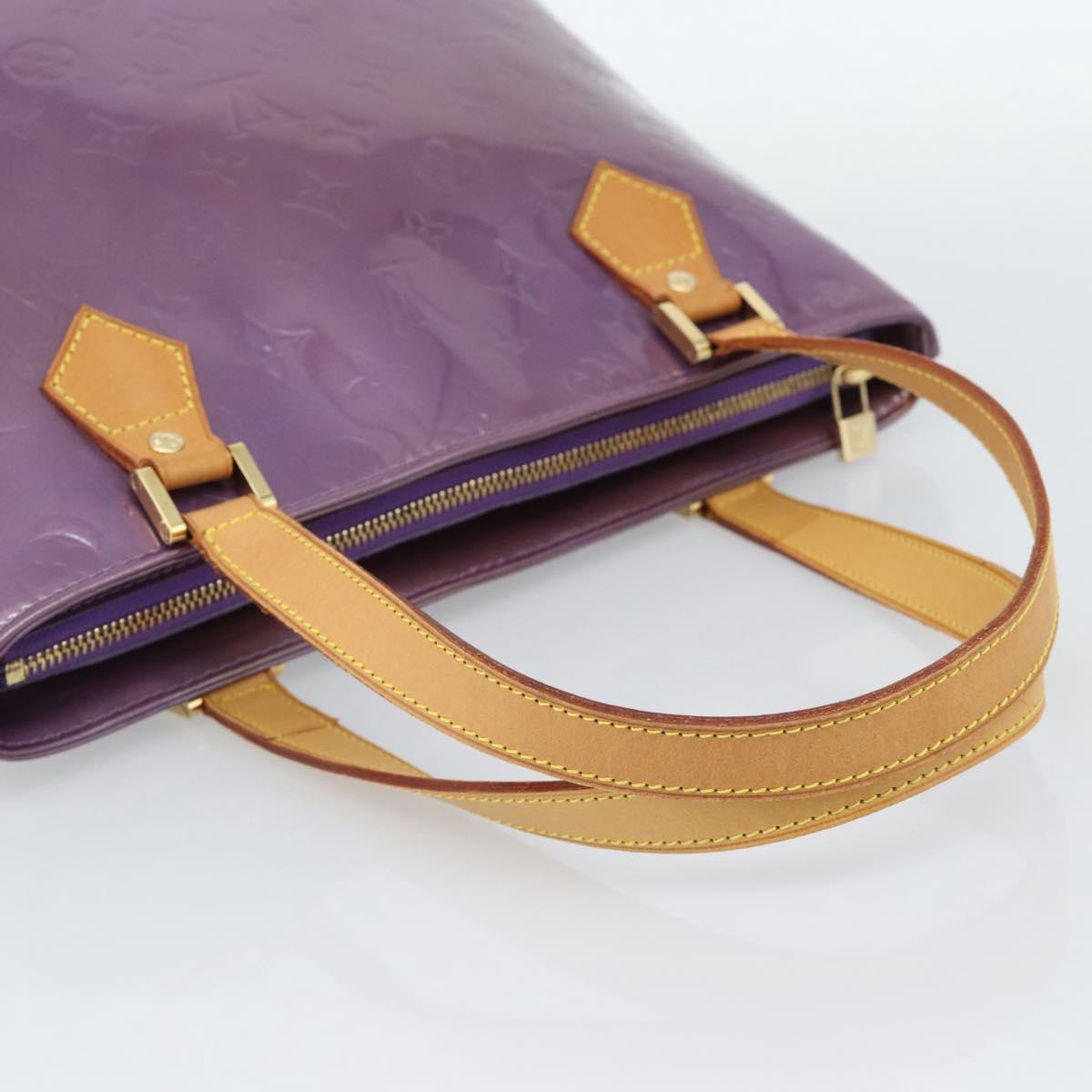 LOUIS VUITTON Monogram Vernis Houston Hand Bag Purple Viole M91093 Auth 190380A