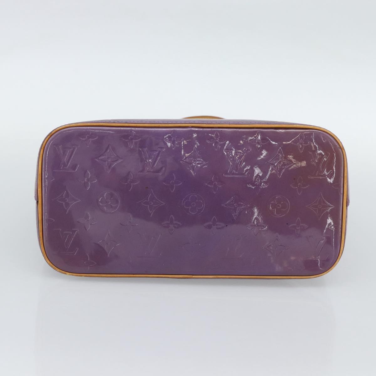 LOUIS VUITTON Monogram Vernis Houston Hand Bag Purple Viole M91093 Auth 190380A