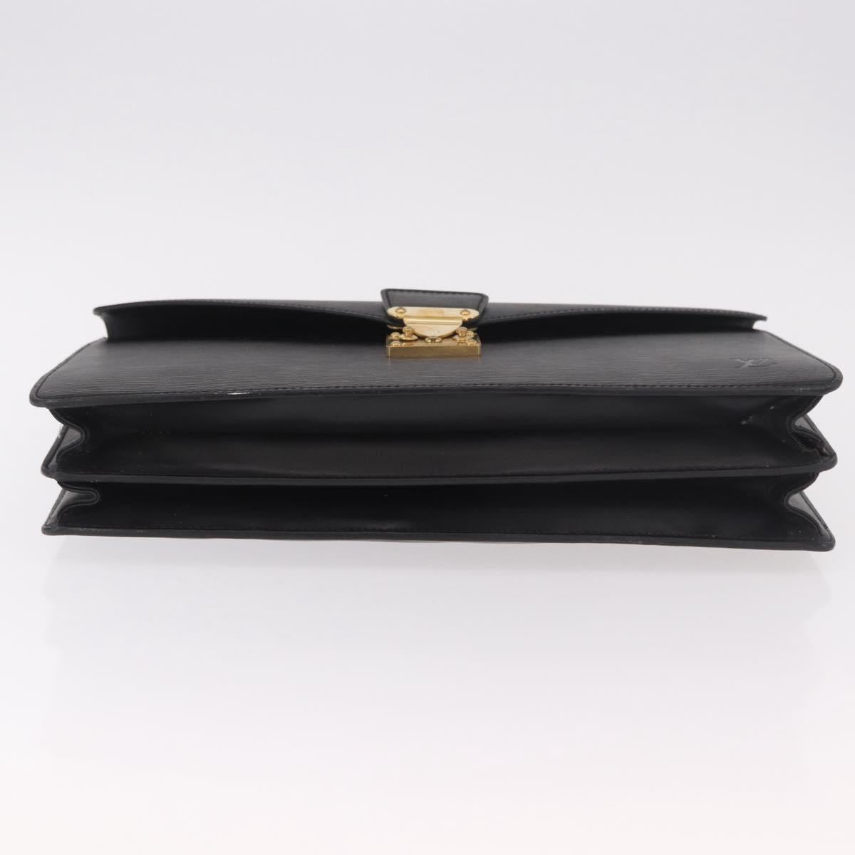 LOUIS VUITTON Epi Serviette Conseiller Business Bag Black M54422 LV Auth 190381