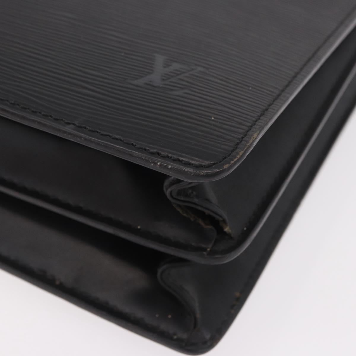 LOUIS VUITTON Epi Serviette Conseiller Business Bag Black M54422 LV Auth 190381