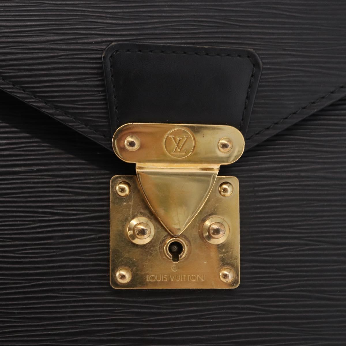 LOUIS VUITTON Epi Serviette Conseiller Business Bag Black M54422 LV Auth 190381