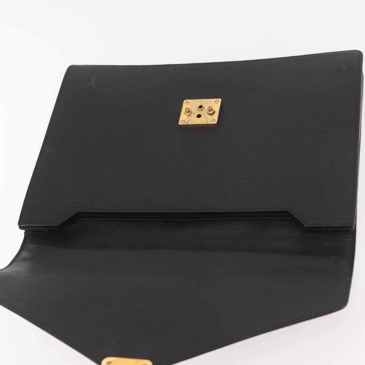 LOUIS VUITTON Epi Serviette Conseiller Business Bag Black M54422 LV Auth 190381