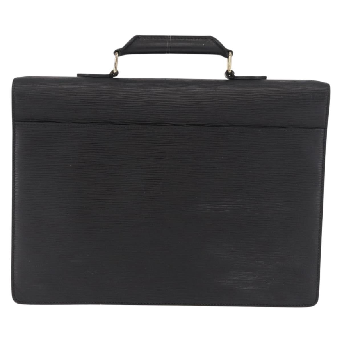 LOUIS VUITTON Epi Serviette Conseiller Business Bag Black M54422 LV Auth 190381