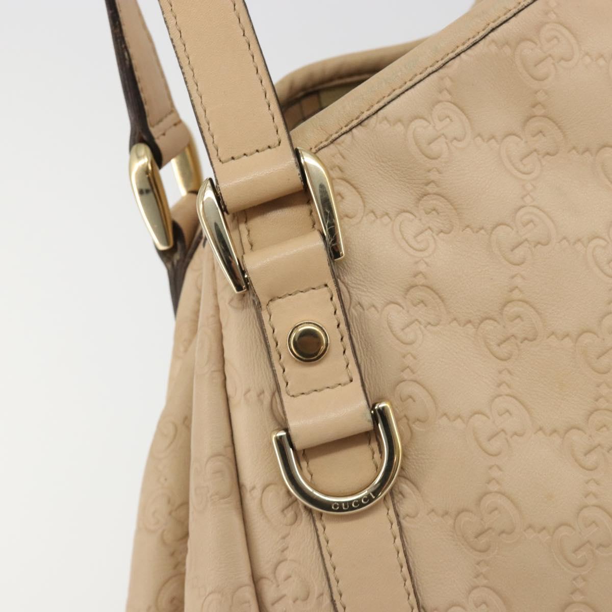 GUCCI GG Canvas Guccissima Abbey Tote Bag Beige Gold 130736 Auth 190383