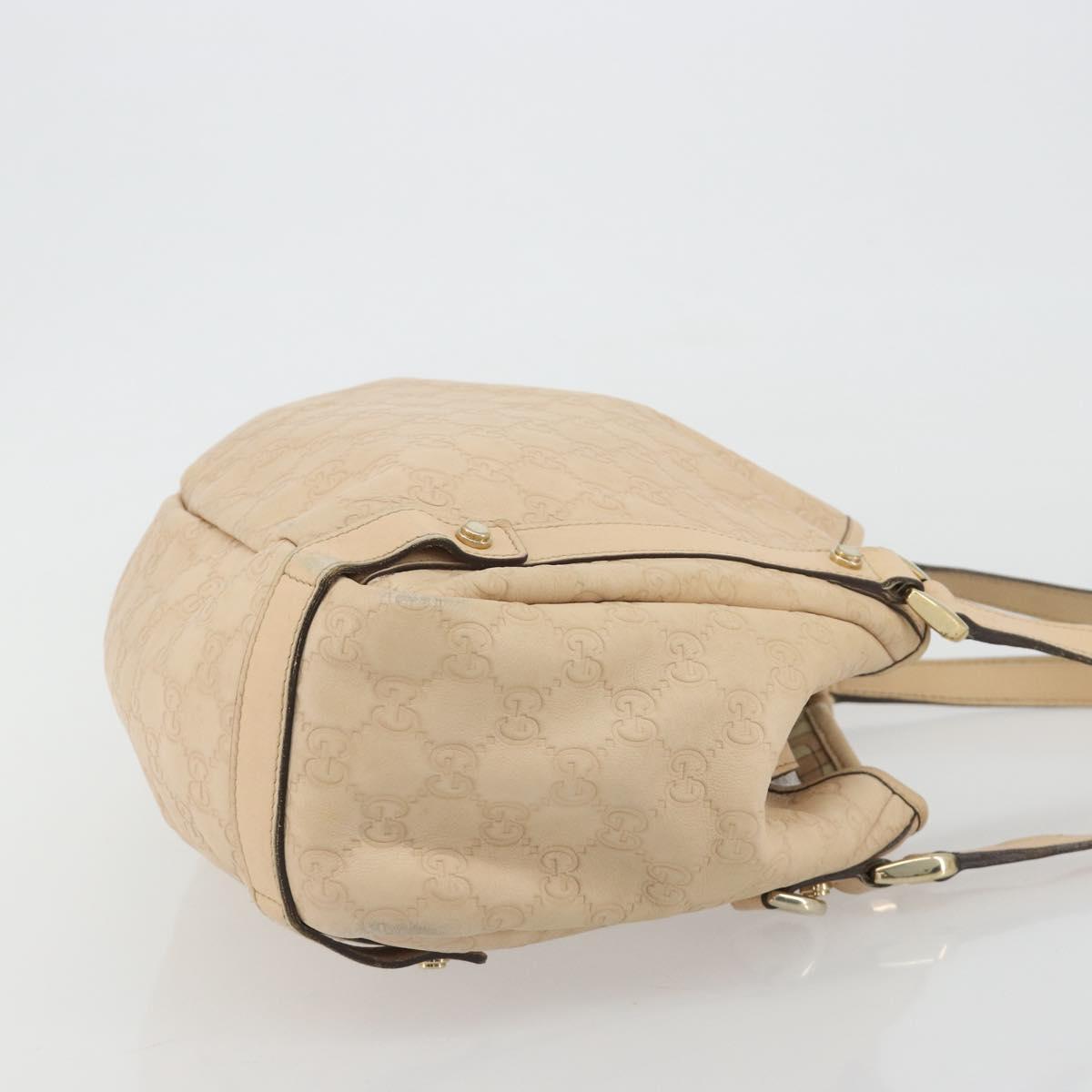 GUCCI GG Canvas Guccissima Abbey Tote Bag Beige Gold 130736 Auth 190383