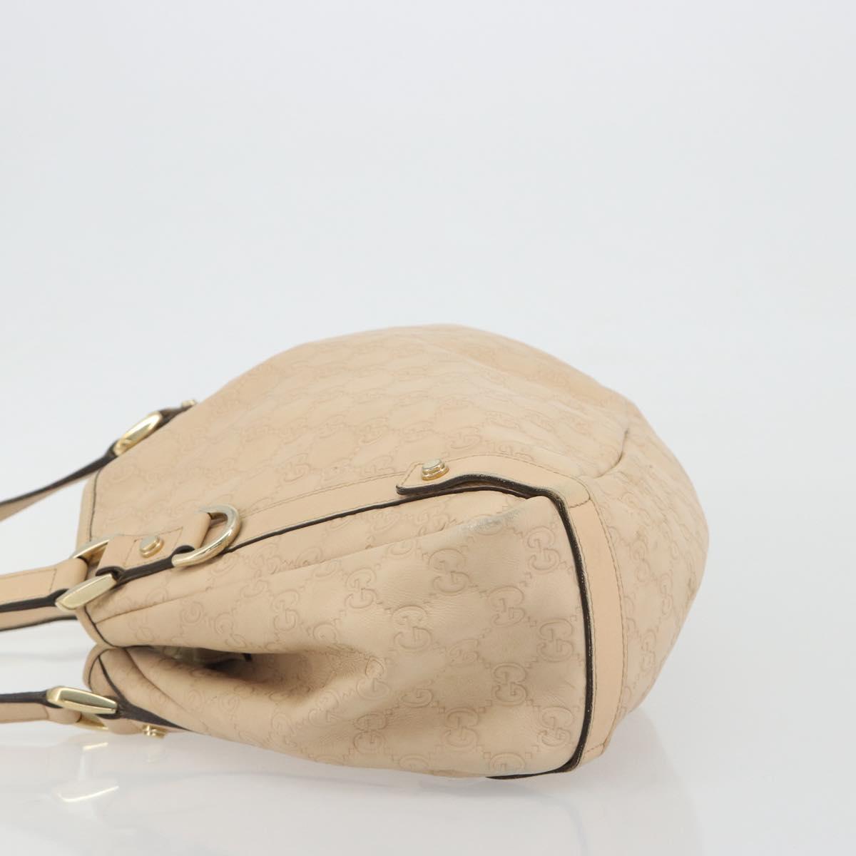 GUCCI GG Canvas Guccissima Abbey Tote Bag Beige Gold 130736 Auth 190383