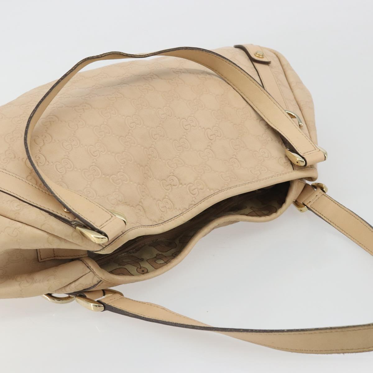 GUCCI GG Canvas Guccissima Abbey Tote Bag Beige Gold 130736 Auth 190383