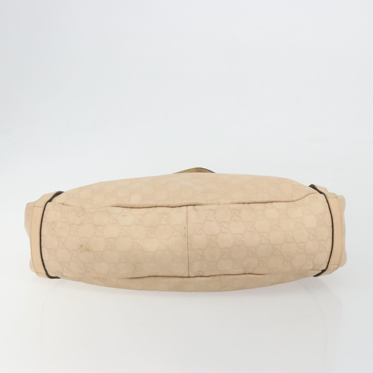 GUCCI GG Canvas Guccissima Abbey Tote Bag Beige Gold 130736 Auth 190383