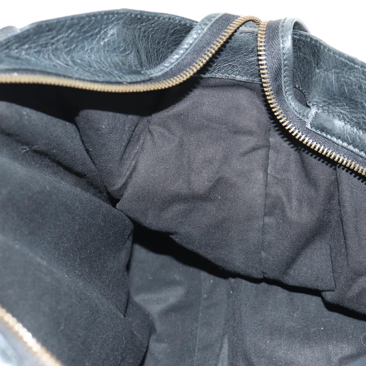 BALENCIAGA The City Hand Bag Leather 2way Black 115748 Auth 190388SAM