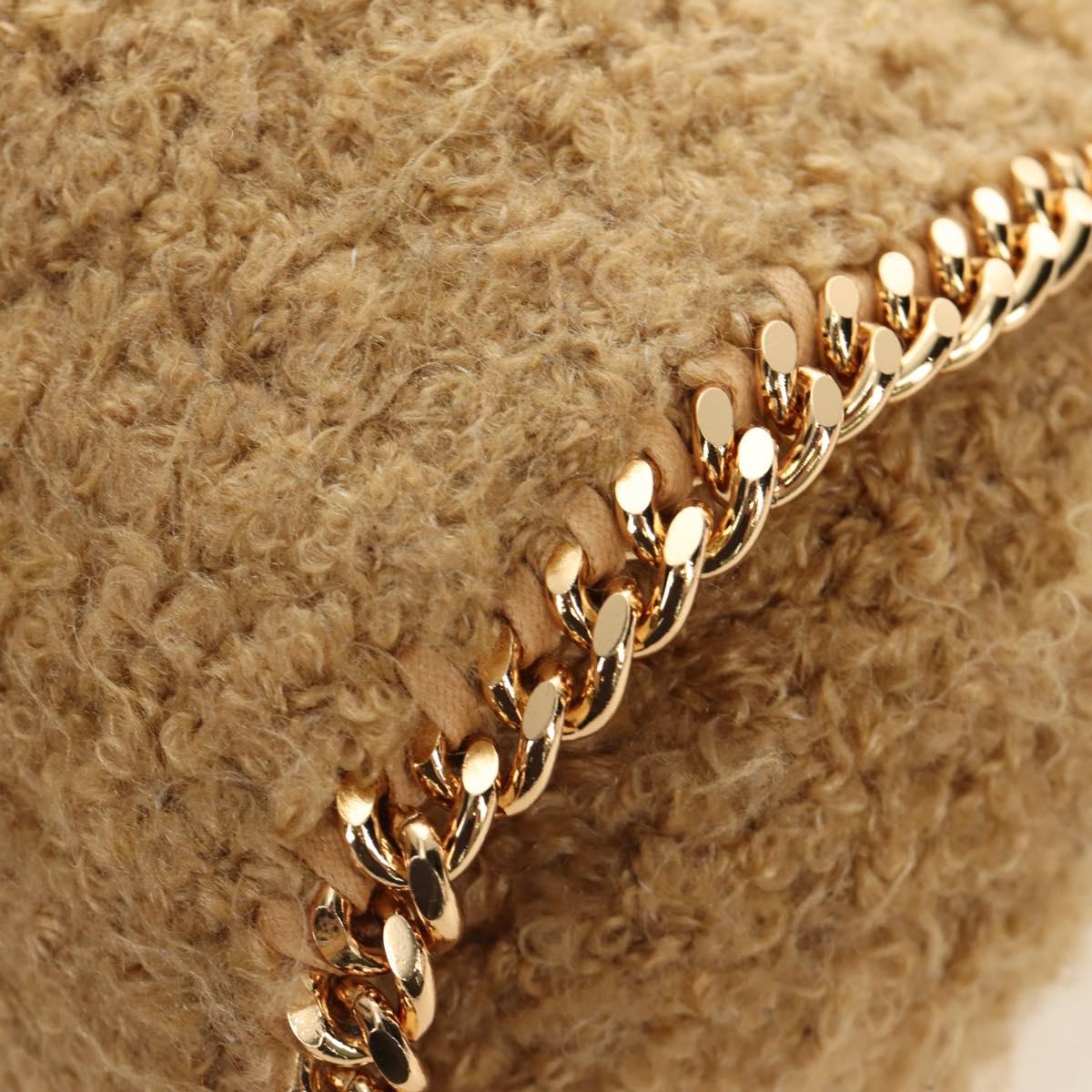 Stella MacCartney Chain Falabella Shoulder Bag Bore 2way Brown Gold Auth 190391V