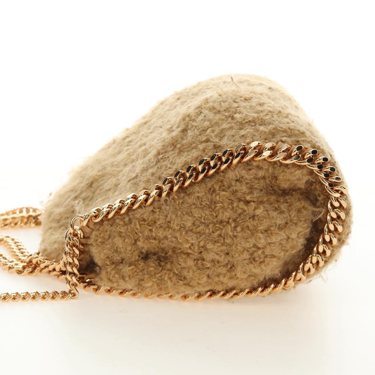 Stella MacCartney Chain Falabella Shoulder Bag Bore 2way Brown Gold Auth 190391V