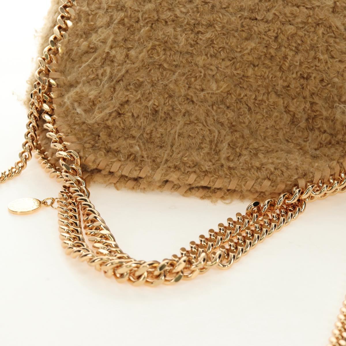 Stella MacCartney Chain Falabella Shoulder Bag Bore 2way Brown Gold Auth 190391V