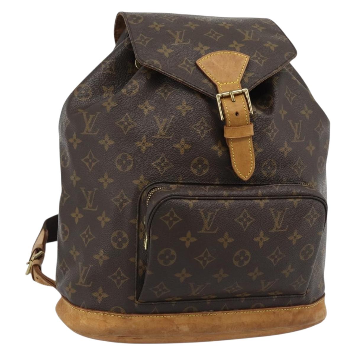 LOUIS VUITTON Monogram Montsouris GM Backpack M51135 LV Auth 190396