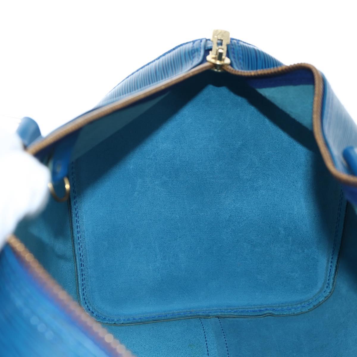 LOUIS VUITTON Epi Keepall 45 Boston Bag Blue M42975 LV Auth 190402V