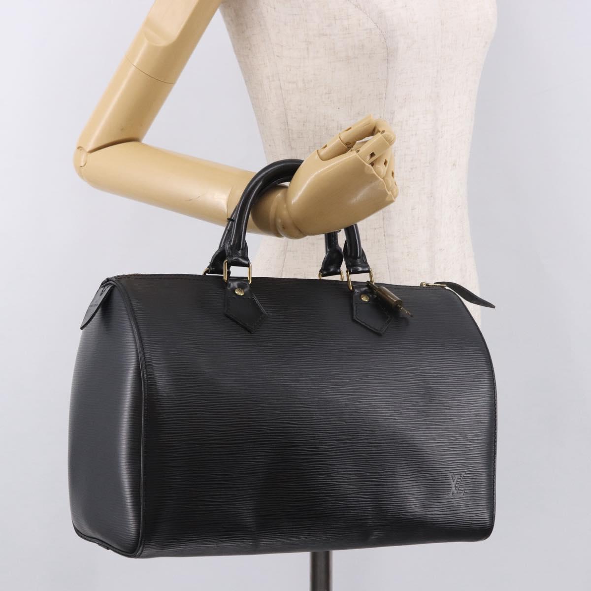 LOUIS VUITTON Epi Speedy 30 Hand Bag Noir Black M43002 LV Auth 190403SAV