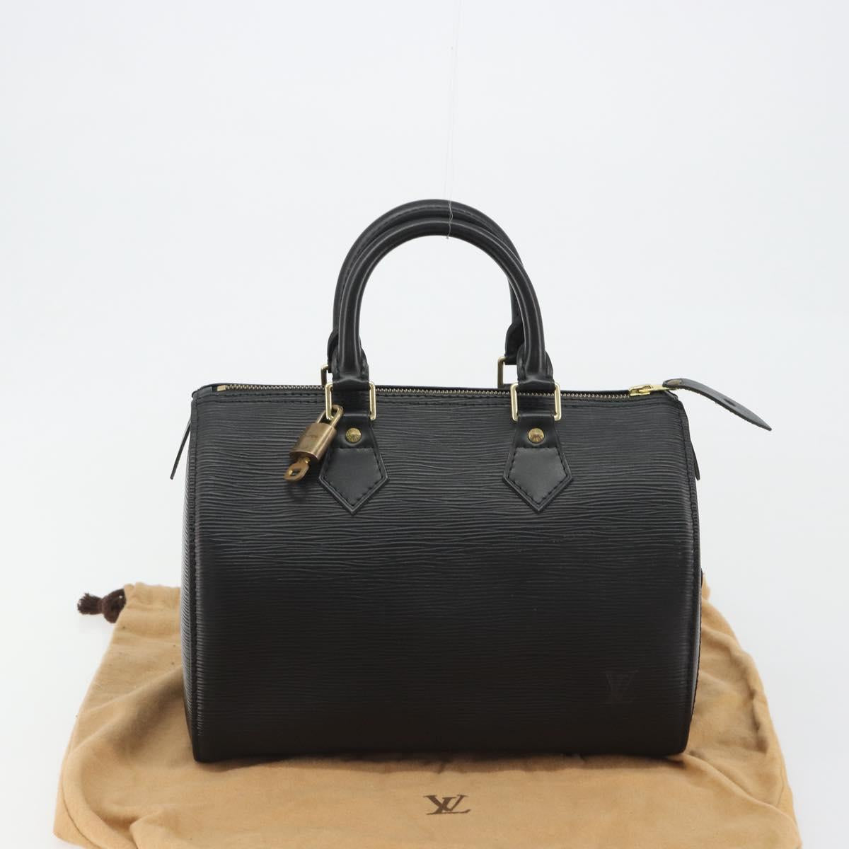 LOUIS VUITTON Epi Speedy 25 Hand Bag Black M59042 LV Auth 190404SAV