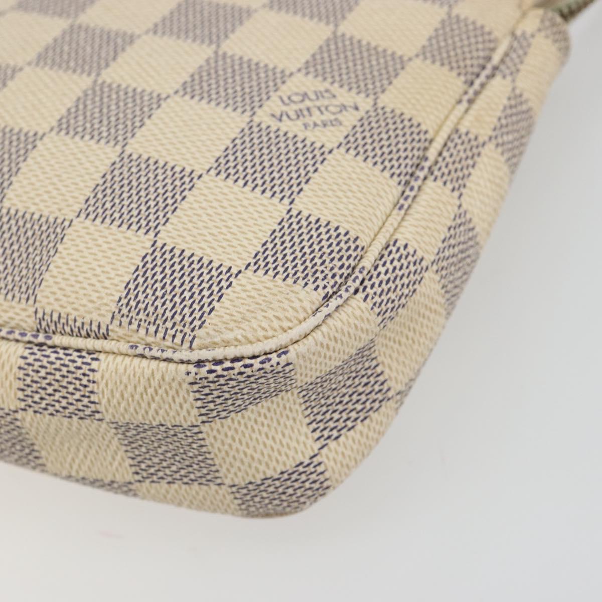 LOUIS VUITTON Damier Azur Pochette Accessoires Pouch N51986 LV Auth 190407