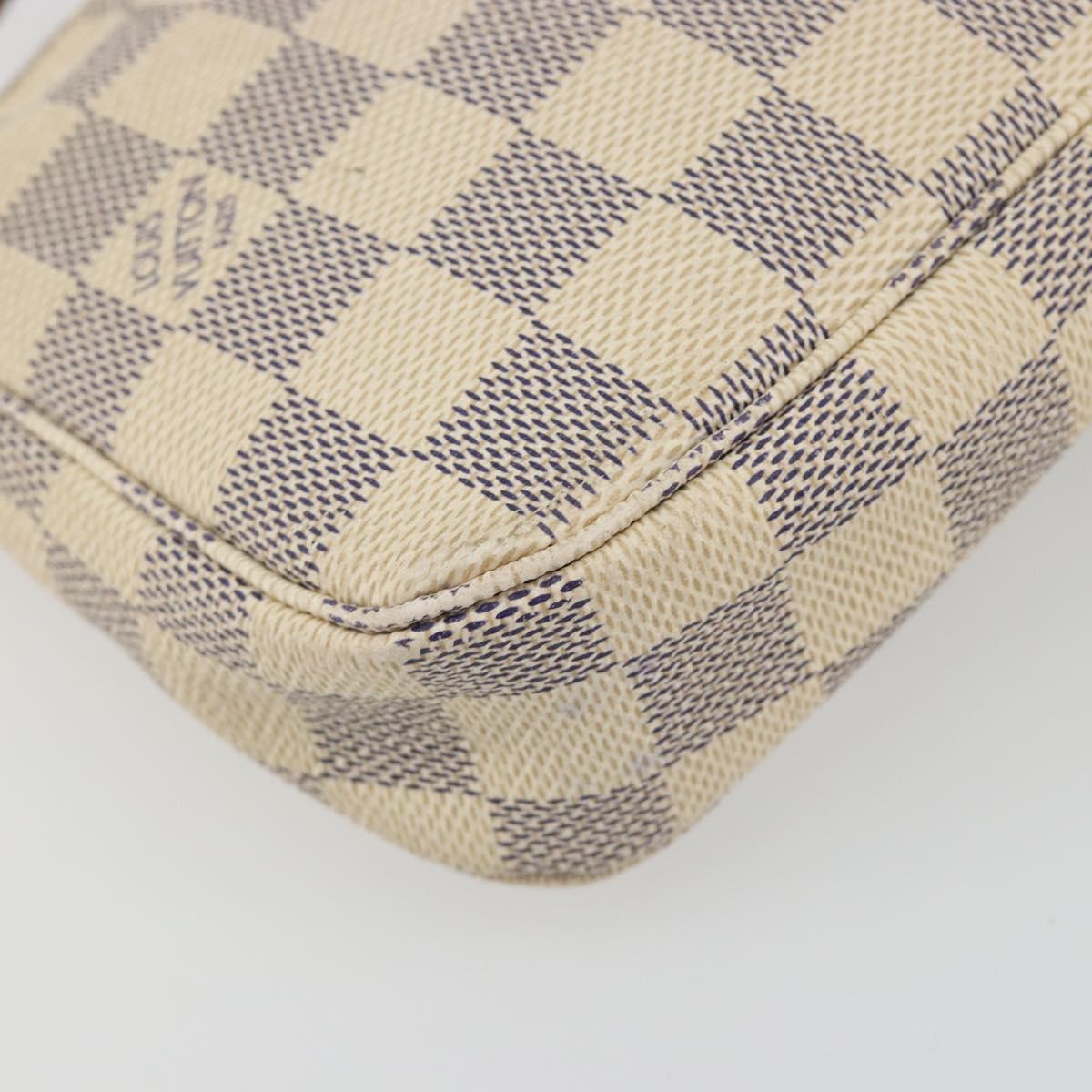 LOUIS VUITTON Damier Azur Pochette Accessoires Pouch N51986 LV Auth 190407